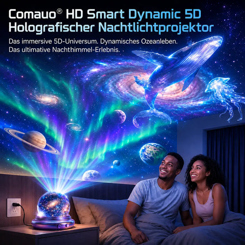 🌌Comauo® 5D 🔮 Mini-Sternenprojektor💡 — Dynamische Galaxiebeleuchtung für Schlafzimmer, Autos und entspannte Nächte