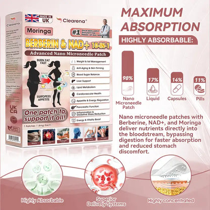 🧑‍⚕️ 𝐎𝐟𝐟𝐢𝐳𝐢𝐞𝐥𝐥𝐞𝐫 𝐃𝐞𝐮𝐭𝐬𝐜𝐡𝐥𝐚𝐧𝐝-𝐒𝐡𝐨𝐩 🇩🇪 | 𝐂𝐥𝐞𝐚𝐫𝐞𝐧𝐚® 𝟏𝟎-𝐢𝐧-𝟏 𝐀𝐝𝐯𝐚𝐧𝐜𝐞𝐝 𝐍𝐚𝐧𝐨-𝐌𝐢𝐤𝐫𝐨𝐧𝐚𝐝𝐞𝐥-𝐏𝐚𝐭𝐜𝐡 (𝐌𝐨𝐫𝐢𝐧𝐠𝐚 · 𝐁𝐞𝐫𝐛𝐞𝐫𝐢𝐧 × 𝐍𝐀𝐃⁺) 𝐄𝐢𝐧𝐦𝐚𝐥 𝐭𝐚̈𝐠𝐥𝐢𝐜𝐡 · 𝐒𝐩𝐮̈𝐫𝐛𝐚𝐫𝐞 𝐕𝐞𝐫𝐚̈𝐧𝐝𝐞𝐫𝐮𝐧𝐠𝐞𝐧 𝐢𝐧𝐧𝐞𝐫𝐡𝐚𝐥𝐛 𝐯𝐨𝐧 𝟕 𝐓𝐚𝐠𝐞𝐧