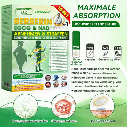 𝐂𝐥𝐞𝐚𝐫𝐞𝐧𝐚®🧑‍⚕️🏆 𝘽𝙚𝙧𝙗𝙚𝙧𝒊𝒏𝒆 · 𝙀𝙂𝘾𝙂 × 𝐍𝐴𝑫+ 10-in-1 Fortschrittliches Nano-Mikronadel-Pflaster  (𝑵𝒖𝒓 𝒆𝒊𝒏𝒎𝒂𝒍 𝒕ä𝒈𝒍𝒊𝒄𝒉, 𝒔𝒊𝒄𝒉𝒕𝒃𝒂𝒓𝒆 𝑽𝒆𝒓ä𝒏𝒅𝒆𝒓𝒖𝒏𝒈𝒆𝒏 𝒊𝒏 7 𝑻𝒂𝒈𝒆𝒏) 💪 Für Adipositas, schlaffe Haut, Diabetes, Schlafapnoe, Gelenkprobleme und mehr