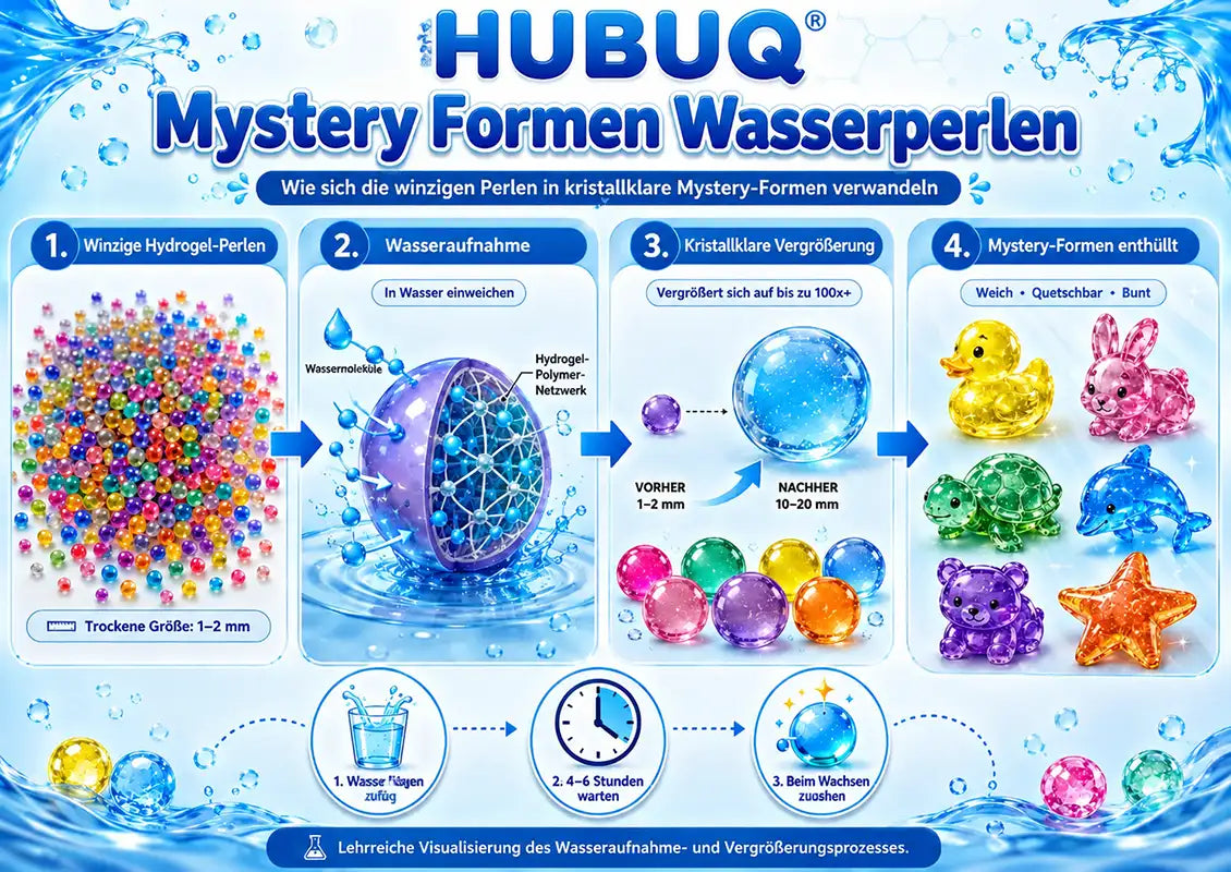 HUBUQ® Geheimnisvolle Wasserperlen