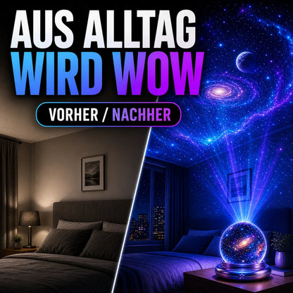 🌌Comauo® 5D 🔮 Mini-Sternenprojektor💡 — Dynamische Galaxiebeleuchtung für Schlafzimmer, Autos und entspannte Nächte