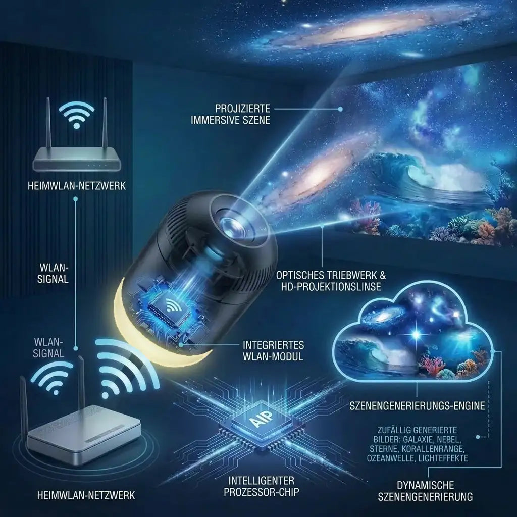 Comauo® 5D Mini-Sternenprojektor — Dynamische Galaxiebeleuchtung für Schlafzimmer, Autos und entspannte Nächte 🔥