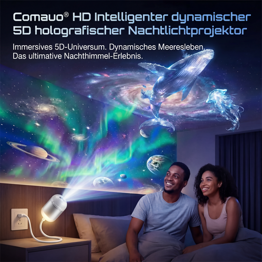 🌌 Comauo® 💡5D Mini-Sternenprojektor — Dynamische Galaxiebeleuchtung für Schlafzimmer, Autos und entspannte Nächte 🔥